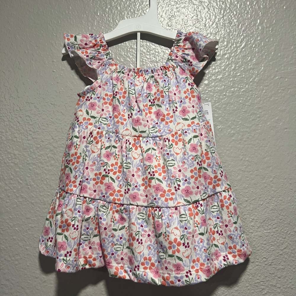 Floral Ruffle Sleeve Dress